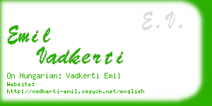 emil vadkerti business card